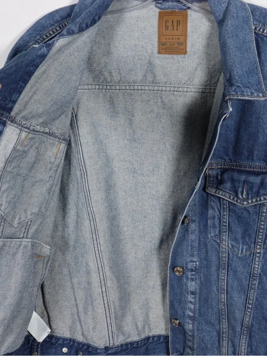 GAP Women’s Denim Jacket Size S Blue Jean Cropped Trucker Classic Casual - Picture 8 of 11